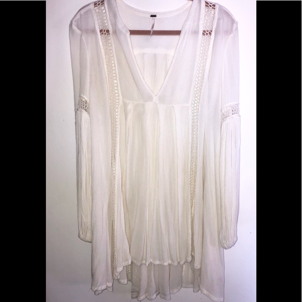 FREE PEOPLE Ivory Dress Top